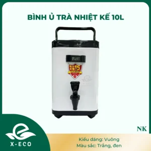 Bình ủ trà nhiệt kế 10L – vuông