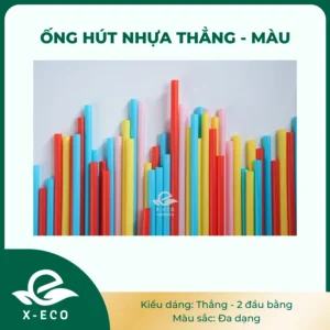 Ống hút nhựa thẳng 215cm – Nhọn – Đen (Sao chép)