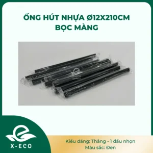 Ống hút nhựa thẳng 215cm – Bọc màng – Trong suốt (Sao chép)