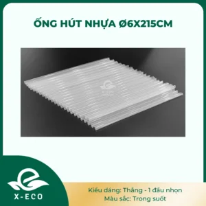Ống hút nhựa thẳng 215cm – Bọc màng – Trong suốt (Sao chép)