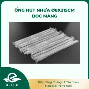 Ống hút nhựa thẳng 210cm – Nhọn – Đen (Sao chép)