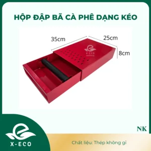Hộp đập bã cà phê dạng kéo