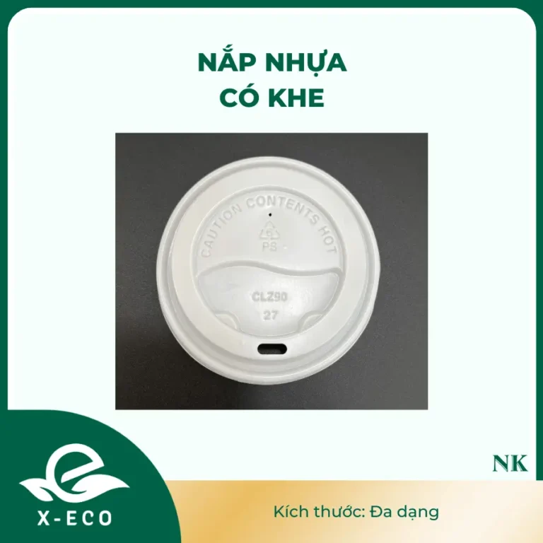 Nắp nhựa có nút bật – Trắng